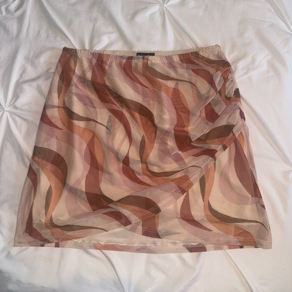 Mesh pattern Originality mini skirt